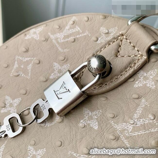 Well Crafted Louis Vuitton Speedy P9 Bandoulière 30 Bag in Ostrich Pattern Calfskin M24426 Grey 2026