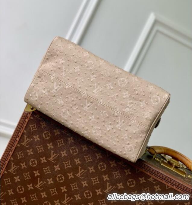 Well Crafted Louis Vuitton Speedy P9 Bandoulière 30 Bag in Ostrich Pattern Calfskin M24426 Grey 2026