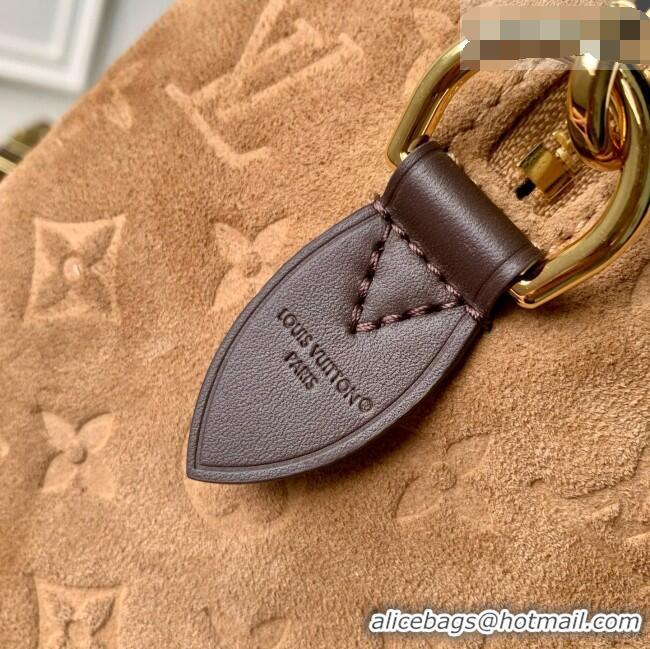 Most Popular Louis Vuitton Speedy Bandoulière 25 Bag in Beige Trench Embossed Calfskin Suede Leather M2A383 2026