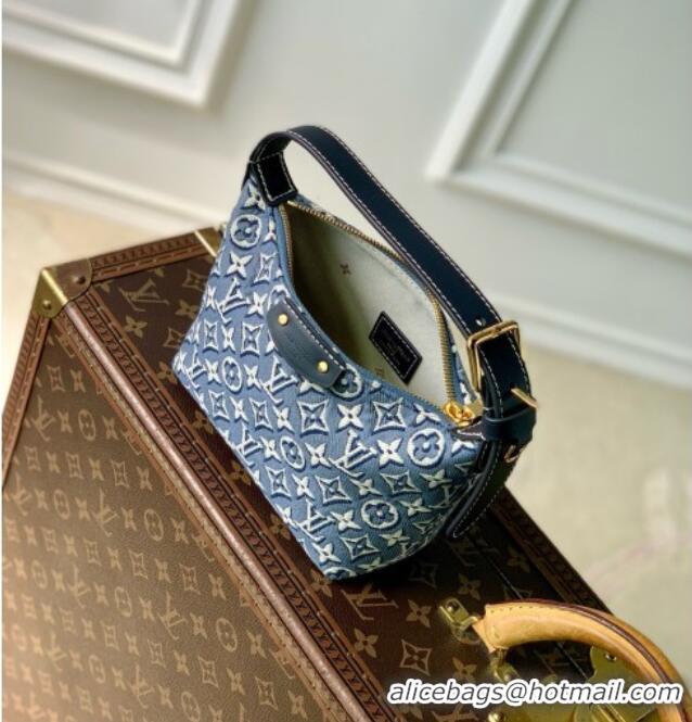 Top Grade Louis Vuitton Pochette Hills Bag in Monogram Emblème Fabric M2A155 Blue 2026
