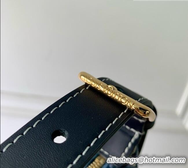 Top Grade Louis Vuitton Pochette Hills Bag in Monogram Emblème Fabric M2A155 Blue 2026