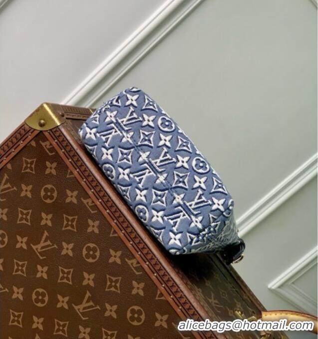 Top Grade Louis Vuitton Pochette Hills Bag in Monogram Emblème Fabric M2A155 Blue 2026