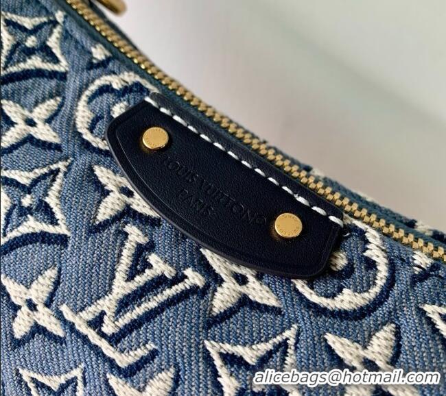 Top Grade Louis Vuitton Pochette Hills Bag in Monogram Emblème Fabric M2A155 Blue 2026