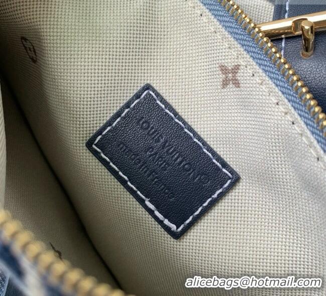 Good Looking Louis Vuitton CARRYALL PM Bag in Monogram Emblème Fabric M2A184 Blue 2026