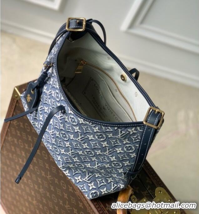 Good Looking Louis Vuitton CARRYALL PM Bag in Monogram Emblème Fabric M2A184 Blue 2026
