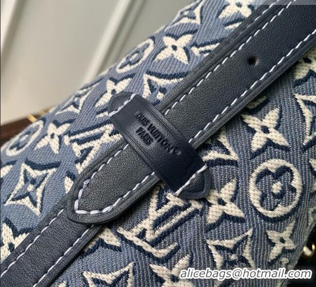 Good Looking Louis Vuitton CARRYALL PM Bag in Monogram Emblème Fabric M2A184 Blue 2026