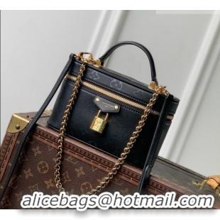 Shop Inexpensive Louis Vuitton Vanity Chain Pouch Bag in Boldly Black Calfskin Leather M3A372 2026