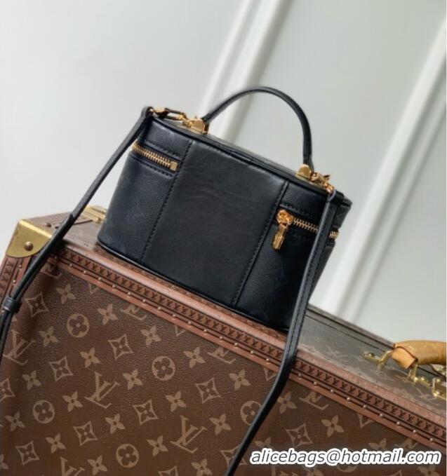 Shop Inexpensive Louis Vuitton Vanity Chain Pouch Bag in Boldly Black Calfskin Leather M3A372 2026