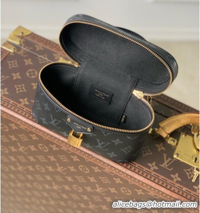 Shop Inexpensive Louis Vuitton Vanity Chain Pouch Bag in Boldly Black Calfskin Leather M3A372 2026