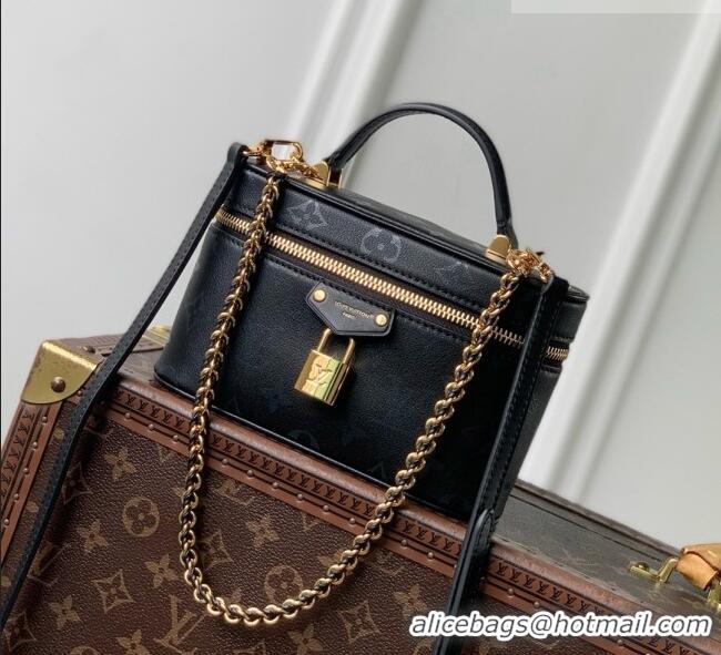 Shop Inexpensive Louis Vuitton Vanity Chain Pouch Bag in Boldly Black Calfskin Leather M3A372 2026