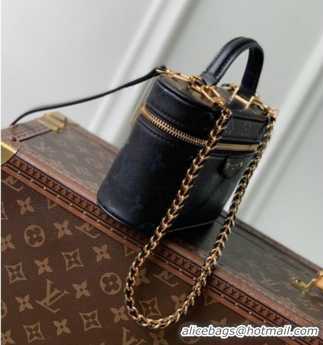 Shop Inexpensive Louis Vuitton Vanity Chain Pouch Bag in Boldly Black Calfskin Leather M3A372 2026