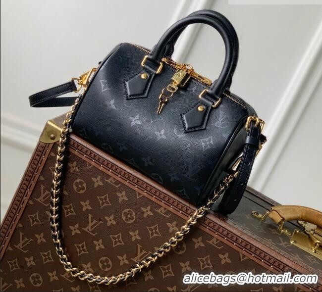 Low Cost Louis Vuitton Speedy Bandoulière 20 Bag in Boldly Black Calfskin Leather M3A079 2026