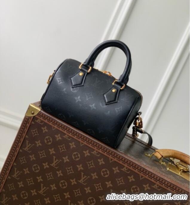 Low Cost Louis Vuitton Speedy Bandoulière 20 Bag in Boldly Black Calfskin Leather M3A079 2026