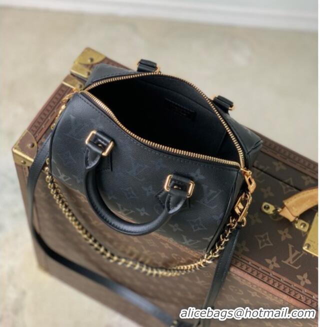Low Cost Louis Vuitton Speedy Bandoulière 20 Bag in Boldly Black Calfskin Leather M3A079 2026