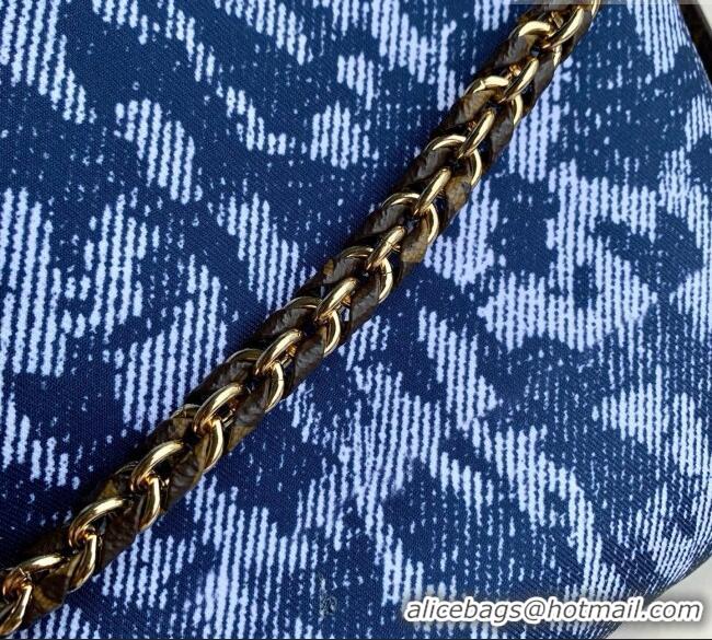New Fashion Louis Vuitton Multipass Mini Bag in Blue Canvas Trim M3A389 2026