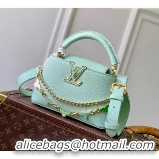 Best Price Louis Vuitton Capucines Mini Bag in Taurillon Leather M29608 Light Green 2026