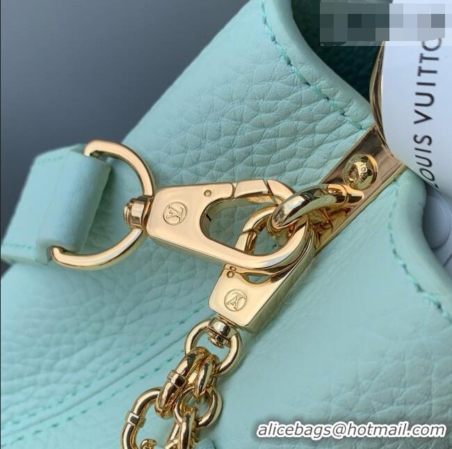 Best Price Louis Vuitton Capucines Mini Bag in Taurillon Leather M29608 Light Green 2026