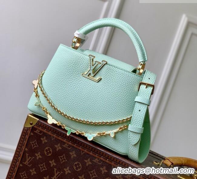Classic Fashion Louis Vuitton Capucines BB Bag in Taurillon Leather M29608 Light Green 2026