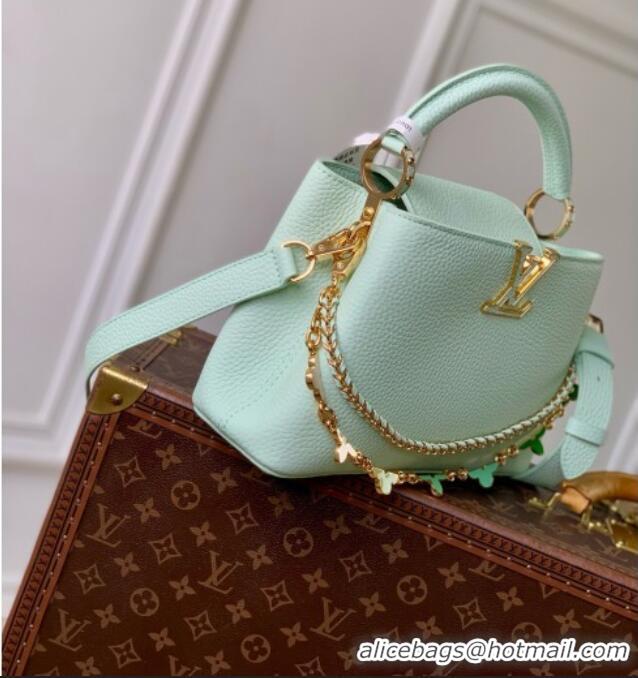 Classic Fashion Louis Vuitton Capucines BB Bag in Taurillon Leather M29608 Light Green 2026