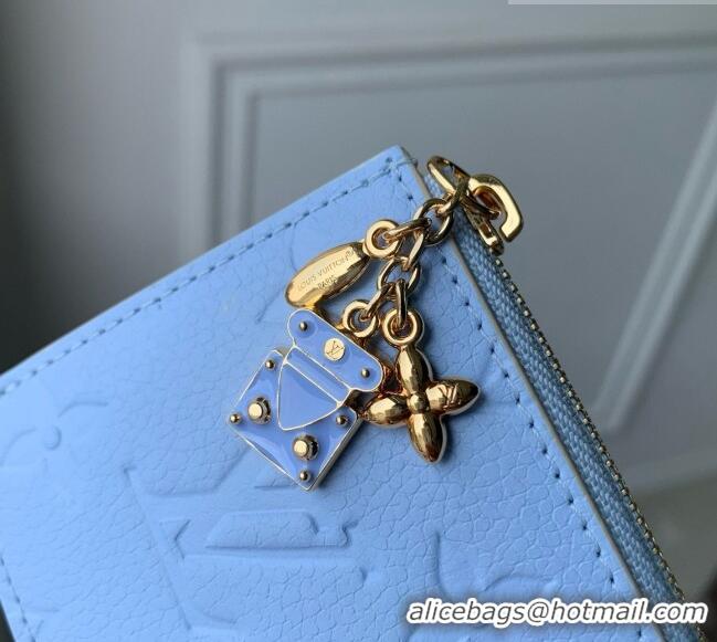 Grade Quality Louis Vuitton Romy Card Holder Bag in Cowhide Leather M2A045 Blue 2026