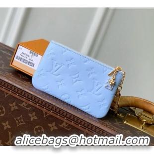 Big Discount Louis Vuitton Key Pouch S in Cowhide Leather M29816 Blue 2026