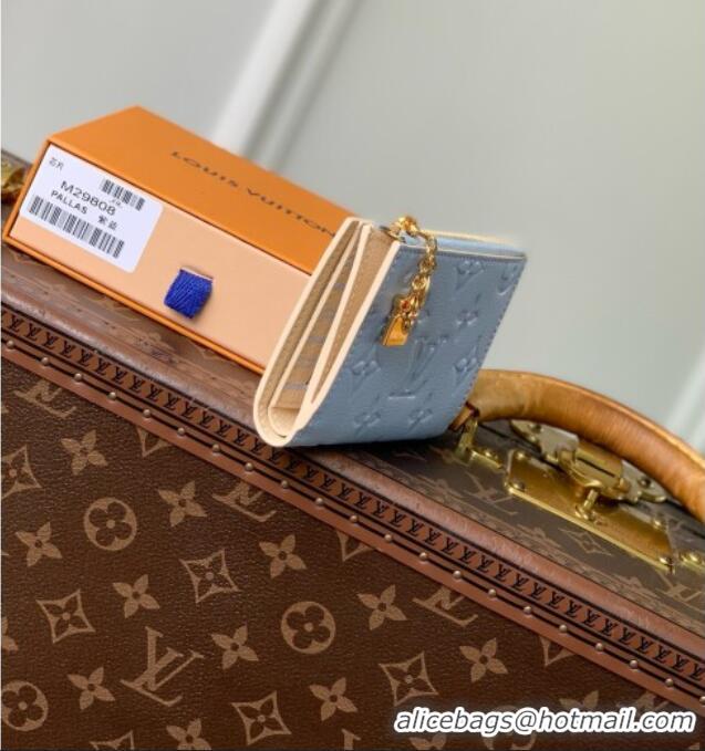 Top Grade Louis Vuitton Lisa Wallet in Cowhide Leather M29808 Blue 2026