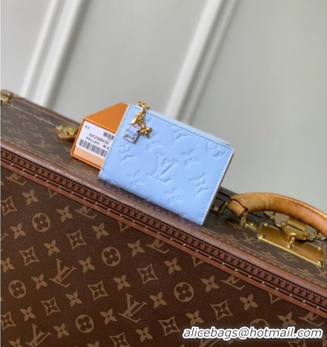 Top Grade Louis Vuitton Lisa Wallet in Cowhide Leather M29808 Blue 2026