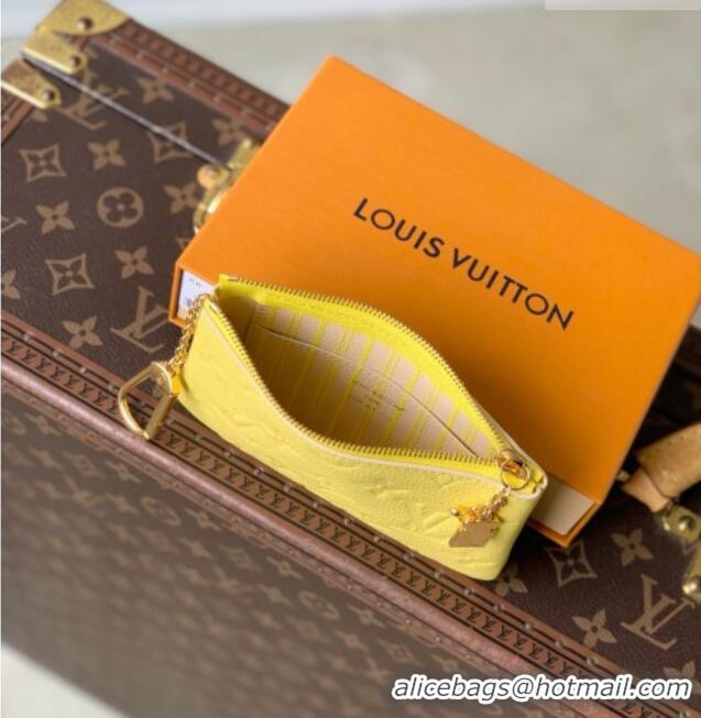 Good Looking Louis Vuitton Key Pouch S in Cowhide Leather M29816 Yellow 2026