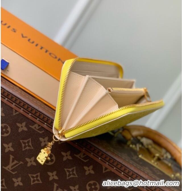 Top Quality Louis Vuitton Zippy Wallet in Cowhide Leather M29794 Yellow 2026