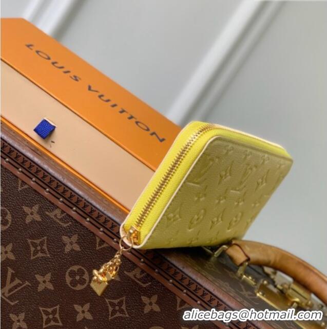 Top Quality Louis Vuitton Zippy Wallet in Cowhide Leather M29794 Yellow 2026