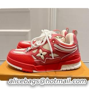 Good Product Louis Vuitton LV Skate Sneaker in Beige Mix of Materials LV073054 Red 2026