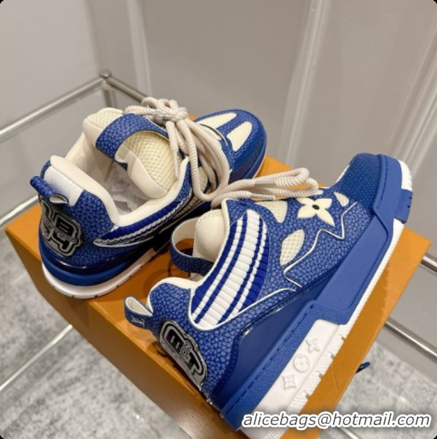 Good Looking Louis Vuitton LV Skate Sneaker in Beige Mix of Materials LV073055 Blue 2026