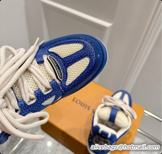 Good Looking Louis Vuitton LV Skate Sneaker in Beige Mix of Materials LV073055 Blue 2026