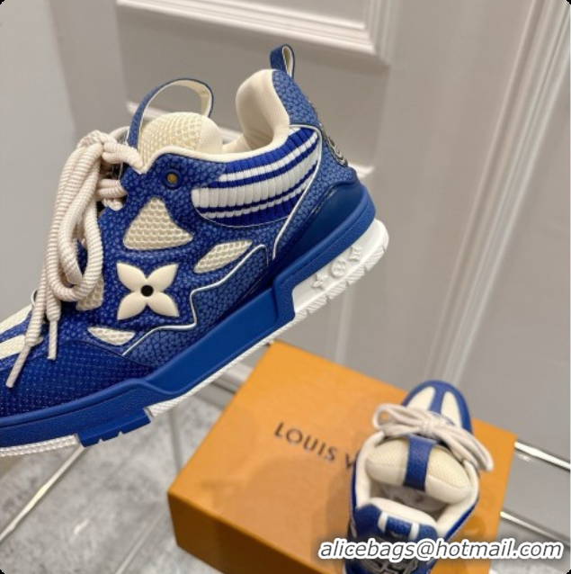 Good Looking Louis Vuitton LV Skate Sneaker in Beige Mix of Materials LV073055 Blue 2026
