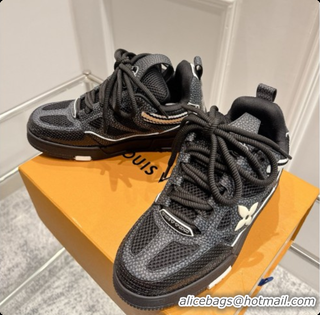 Cheap Price Louis Vuitton LV Skate Sneaker in Beige Mix of Materials LV073056 Black 2026