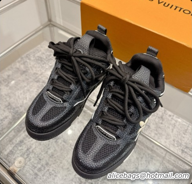 Cheap Price Louis Vuitton LV Skate Sneaker in Beige Mix of Materials LV073056 Black 2026