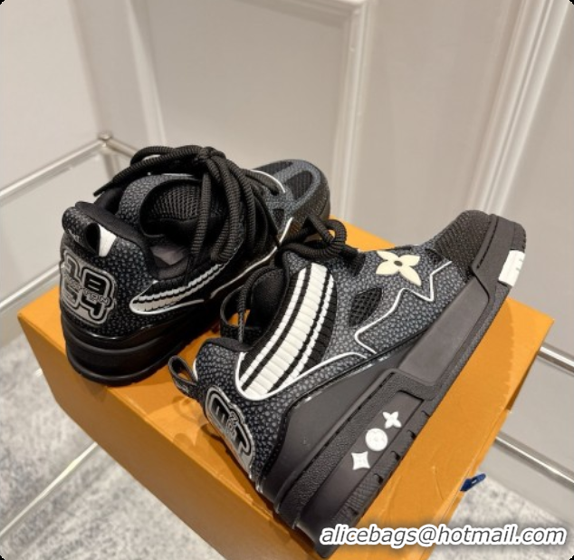 Cheap Price Louis Vuitton LV Skate Sneaker in Beige Mix of Materials LV073056 Black 2026