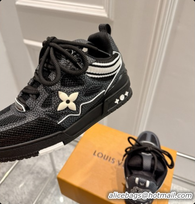 Cheap Price Louis Vuitton LV Skate Sneaker in Beige Mix of Materials LV073056 Black 2026