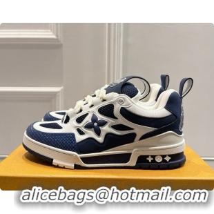 Classic Hot Louis Vuitton LV Skate Sneaker in Beige Mix of Materials LV073058 Deep Blue/White 2026
