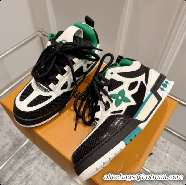 Pretty Style Louis Vuitton LV Skate Sneaker in Beige Mix of Materials LV073060 Black/White/Green 2026