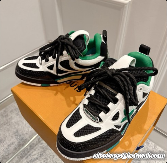 Pretty Style Louis Vuitton LV Skate Sneaker in Beige Mix of Materials LV073060 Black/White/Green 2026