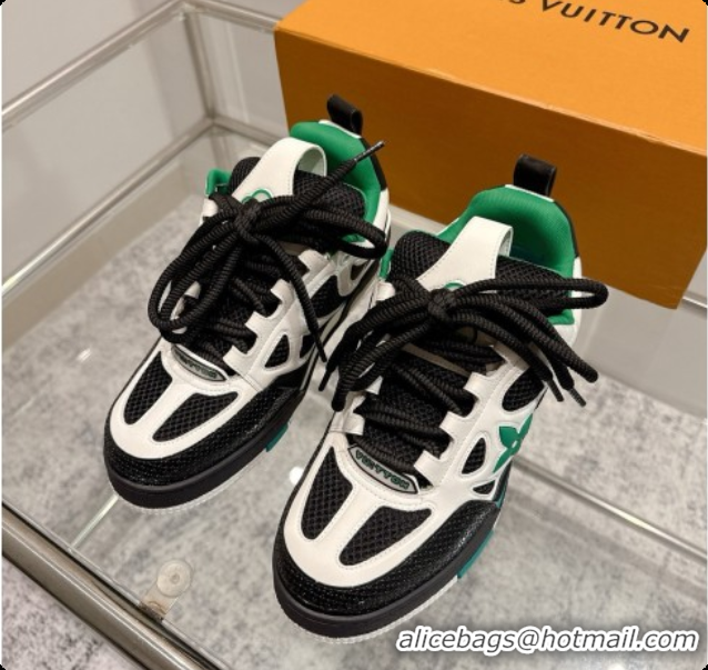 Pretty Style Louis Vuitton LV Skate Sneaker in Beige Mix of Materials LV073060 Black/White/Green 2026