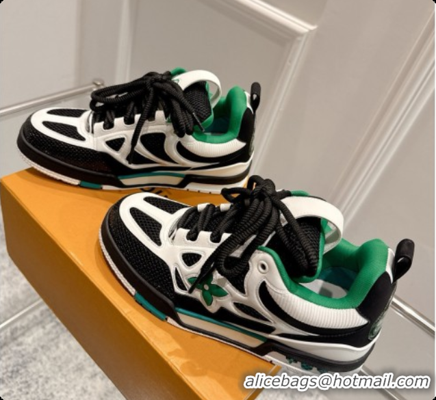 Pretty Style Louis Vuitton LV Skate Sneaker in Beige Mix of Materials LV073060 Black/White/Green 2026