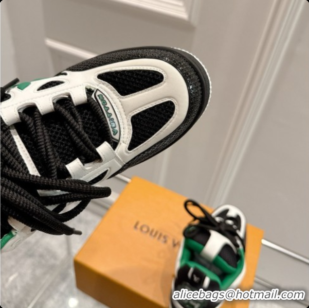 Pretty Style Louis Vuitton LV Skate Sneaker in Beige Mix of Materials LV073060 Black/White/Green 2026