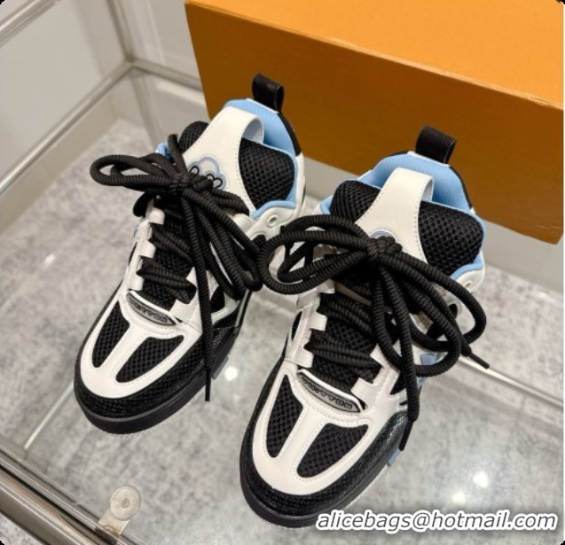 Good Quality Louis Vuitton LV Skate Sneaker in Beige Mix of Materials LV073061 Black/White/Blue 2026