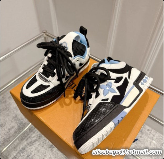 Good Quality Louis Vuitton LV Skate Sneaker in Beige Mix of Materials LV073061 Black/White/Blue 2026