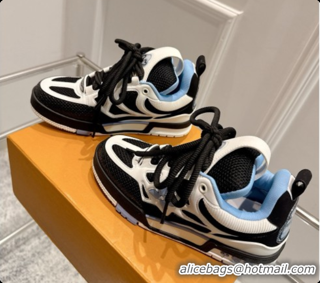 Good Quality Louis Vuitton LV Skate Sneaker in Beige Mix of Materials LV073061 Black/White/Blue 2026