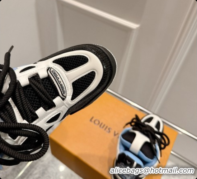 Good Quality Louis Vuitton LV Skate Sneaker in Beige Mix of Materials LV073061 Black/White/Blue 2026