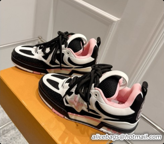 Low Cost Louis Vuitton LV Skate Sneaker in Beige Mix of Materials LV073062 Black/White/Red 2026