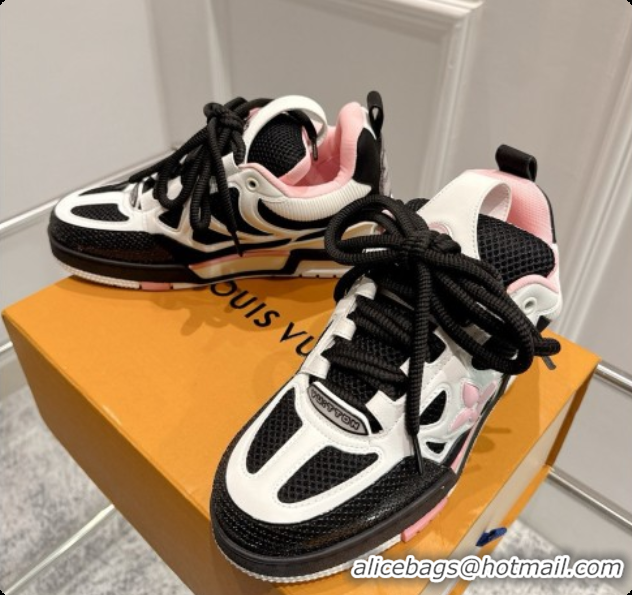 Low Cost Louis Vuitton LV Skate Sneaker in Beige Mix of Materials LV073062 Black/White/Red 2026